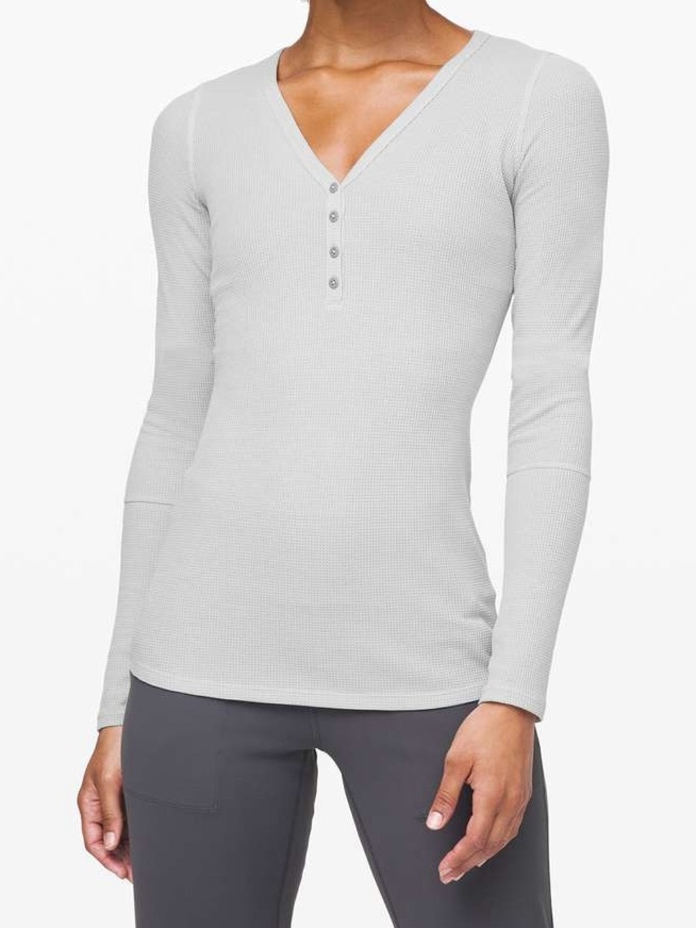 Lululemon Close Call Waffle Knit Henley Size 4